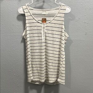Maurices Cream Sleeveless Tank Top
